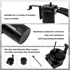 RULLINE Oil Catch Can Compatible with 2014-2018 Chevy Silverado 1500 Basic