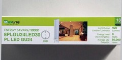 ⭐ MaxLite 76623 8PLGU24LED30 (8W = 18W) LED Light Bulb – GU24 Base – 50,000 Hrs