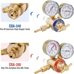 Brass Oxygen & Acetylene Regulators Set for Welding Fit Victor Gas Torch Cutting
