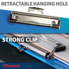 Blue Letter Size Clipboard with Low Profile Clip for Office and Travel Needs
