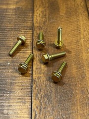 6mm Zinc Yellow-Chromate Class 10.9 Flanged Hex Head Screw, M6 x 1.00 x 25mm