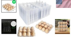 Durable Shatterproof Egg Cartons – 50-Pack 12-Count for Safe Transportation