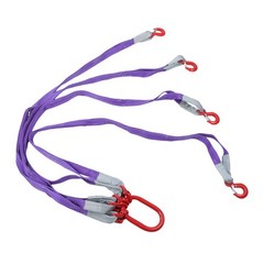 6600LBS Capacity 5FT Lifting Slings with G80 4 Legs Grab Hook and Adjuster