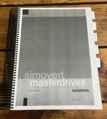 Siemens Simovert Master Drives Vector Control Manual Compendium 6SE7087-6QX60