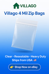 Clear Reclosable Zip Seal Top Lock 4Mil Heavy Duty Bags Plastic 4 Mil