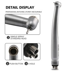 10 SANDENT NSK Style Dental High Speed Handpiece Push Button Standard Head 4Hole