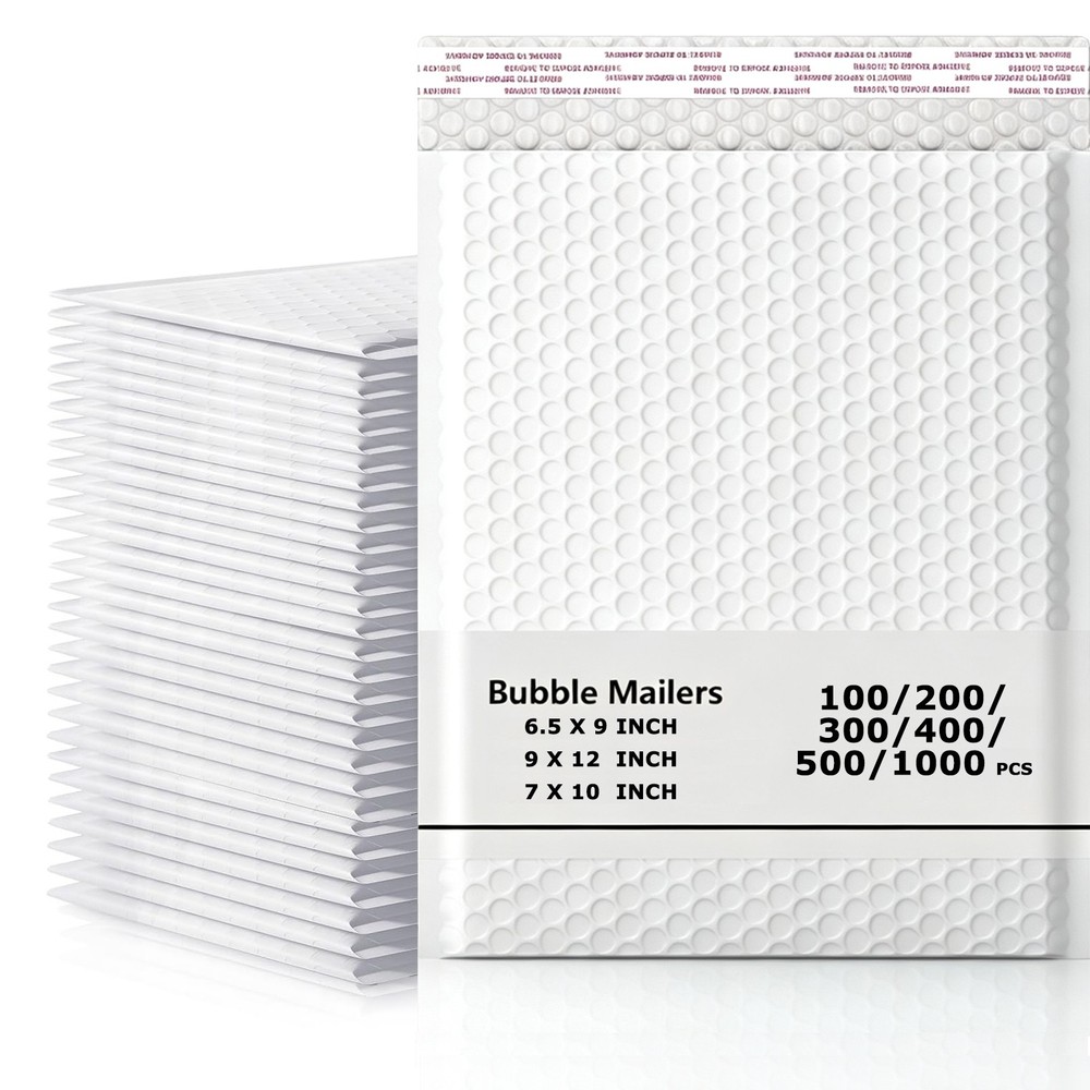 Any Size White Poly Bubble Mailers Shipping Mailing Padded Bags Bubble Envelopes