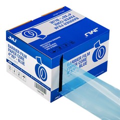 JMU Dental Barrier Film Roll Tape Adhesive 1200 Sheets Size 4″ x 6″ Blue