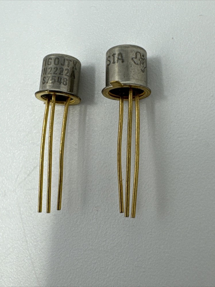 2N2222A Genuine TI TO-18 Transistor Factory Original New Old Stock X 2