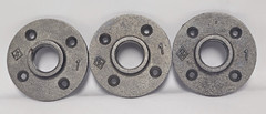 FLOOR FLANGE MALLEABLE IRON 1″ FNPT VIETNAM LOT OF 3