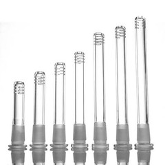 2 PACK 6 Cuts Glass Water Pipe Downstem Diffuser 14MM To 18MM 2.5″ To 6″ Length
