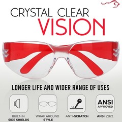 BISON LIFE Kids Safety Glasses, Bulk Kids Protective Glasses ANSI Z87.1 Safety G