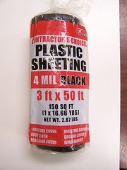 12 Rolls Poly-America Contractor’s Choice 4 Mil Black Plastic Sheeting 3′ X 50′