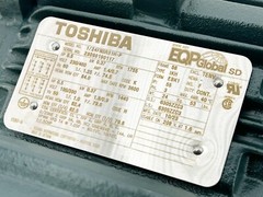 New Toshiba 1/24FNSR31H-P Fan Cooled Motor 0.5HP 1755RPM 460V 56/56H Frame 1.4A