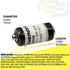 PLC 3V 1200mAh Compatible With Battery Energy+ Texas Instrument 545 2587678-8005