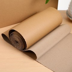 12×197 Inch Single Face Corrugated Cardboard Roll Craft Paper Packing Wrap
