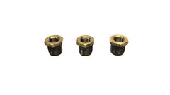 Eaton 3/8″-24 Female to M14-1.5 Male Brass Adapter [Lot of 3] NOS
