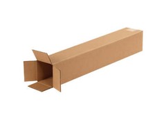 100 Tall Kraft Cardboard Boxes 4x4x24 Mailing Packing Shipping Corrugated Box