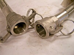 🌟 STAINLESS STEEL BRAIDED FLEXHOSE 63″ X 3/4″ CAM LOCK ENDS 3/4 D 316SS