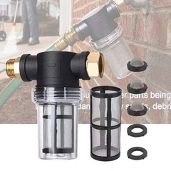 Inline Water Filter for Garden Hose with 40 Mesh and 100 Mesh Screen 2 ORings US
