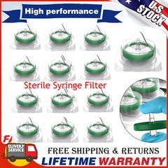 50 Pack Sterile Syringe Filter 33mm 0.22 Micron PES Membrane Hydrophilic Filter