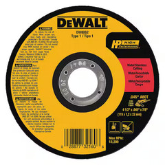 DEWALT 4-1/2 In. X 0.045 In. X 7/8 In. Metal and Stainless Cutting Wheel 10-Pack
