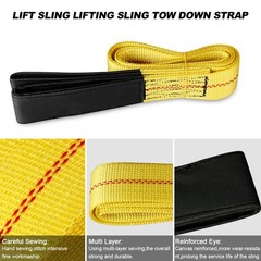 2 Pack 6ft x 2in Lifting Sling Straps with Heavy Duty Flat Loops 10000Lbs Nylon