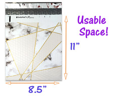 4×8, 8×12 Marble Tile Design Poly Bubble Mailers, Self Sealing Shipping Mailers