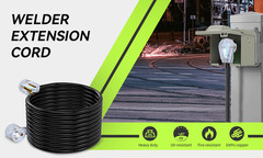 RVMATE 250V 25 Feet Welder Extension Cord, 8 AWG NEMA 6-50 STW | Heavy Duty Weld