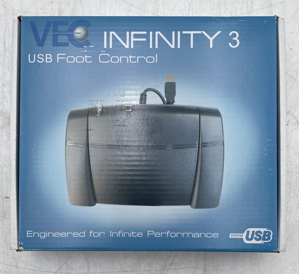 NEW OPEN BOX VEC Infinity 3 USB Foot Control For Home Or Office Use