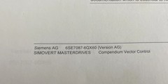 Siemens Simovert Master Drives Vector Control Manual Compendium 6SE7087-6QX60