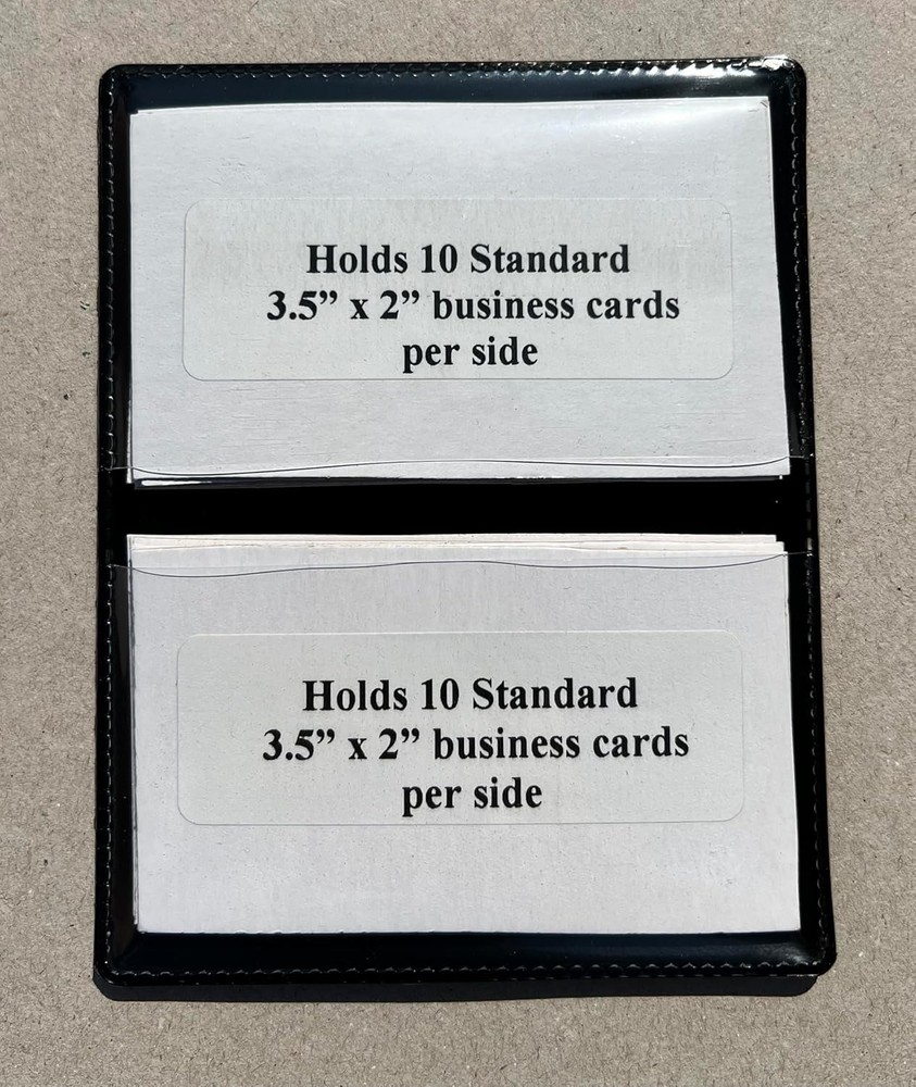 STORE SMART Folding Business Card Holders Polypropylene BLACK 2 Pack