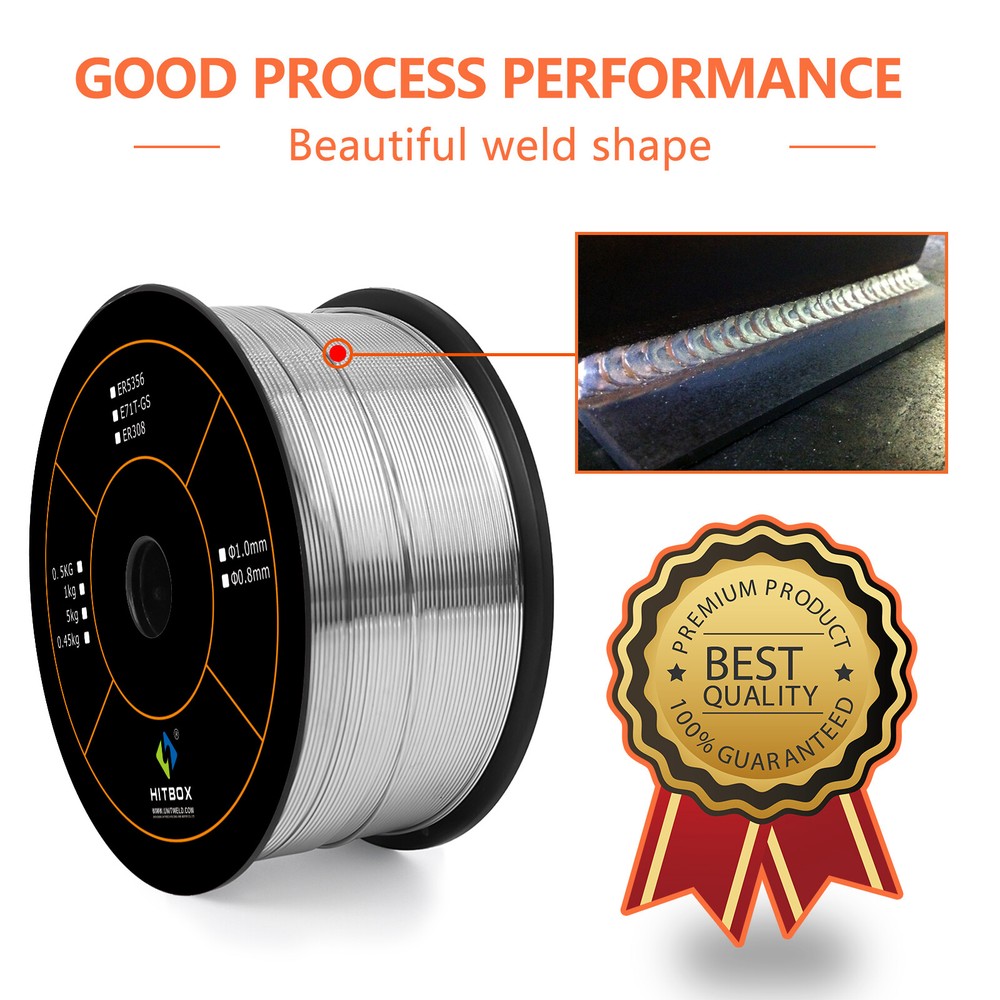 ALU Solid MIG Welding Wire .035 – 1 lb ER5356 with 0.5KG 1 Roll HITBOX® USA