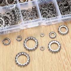 330 Pcs External Tooth Star Lock Washers, Stainless Steel External Starlock
