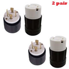 30Amp 125/250V Male Female Twist Lock 4 Wire Plug Nema L14-30 Receptacle New