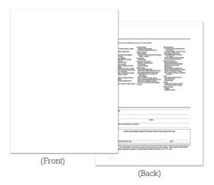 1-Part Self-Adhesive Buyers Guide Form – Blank Front – Text on Back (100 pack)
