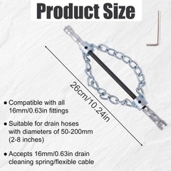 Flex Shaft Sewer Descaling Chain, Push-Type Rotary Plumbing Descaling Chain C…