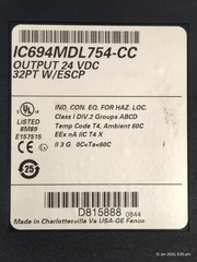 GE FANUC IC694MDL754-CC Output 24 VDC 32PT W/ESCP Sell Parts Broken Sell Lot 3PC