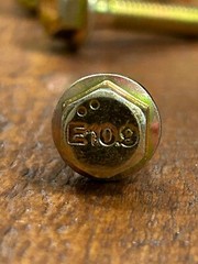 6mm Zinc Yellow-Chromate Class 10.9 Flanged Hex Head Screw, M6 x 1.00 x 25mm
