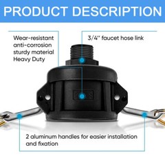 330 Gallon IBC Tote Water Tank Adapter 2″ to 3/4″ Cam Lock Garden Hose Coupling