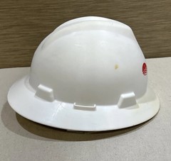 Entergy White V-Gard MSA Full Brim Hard Hat – Medium
