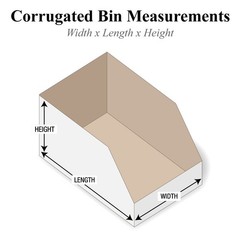 Open Top Bin Boxes 6″x18″x4.5″ Oyster White Storage Bins (Pack of 50)
