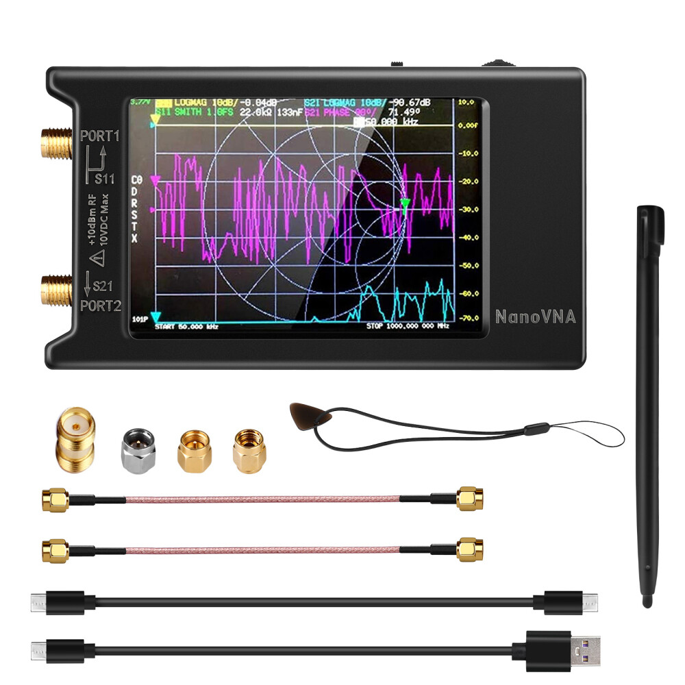 NanoVNA-H4 V4.3 Vector Network Analyzer 1950mAh +SD Card Slot 10k-1.5GHz Used