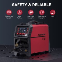ARCCAPTAIN MIG Welder 250A 6 in 1 Aluminum MIG/Stick/Lift TIG & Welding Helmet🔥