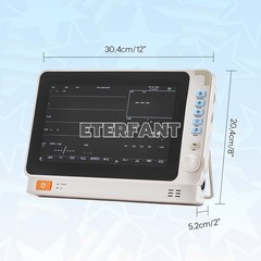 10-inch Portable Multi-parameter Vital Signs Monitor ECG NIBP SPO2 TEMP RESP