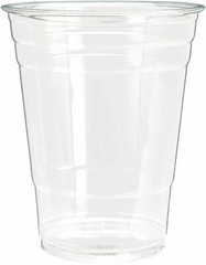 16 Oz Clear Plastic Cups PET Disposable Cold Cups With Lids and Straws for Party