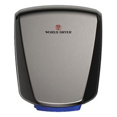 World Dryer Q-973A2 Automatic Hand Dryer, 8 Sec Dry, 69 Db, 120V Ac; 208V Ac;