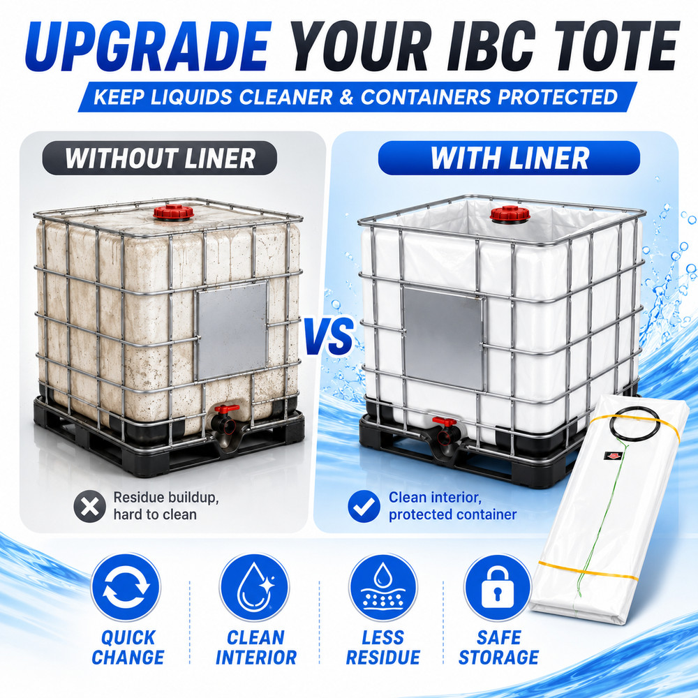 IBC Tote Liner Bag for Bulk Container Replacement Inner Bag Liquid Storage Liner