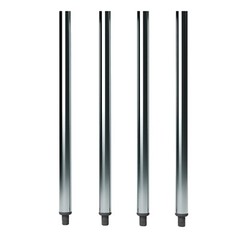 Galvanized Steel Leg for Work Tables. 24 in. Legs | Set of 4 Legs