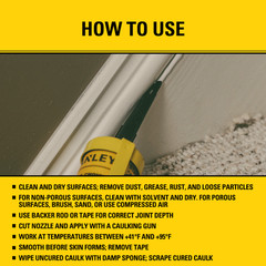 Stanley S501 Painter’s Choice Latex Caulk Pro Siliconized, 10.1oz 12Pk – White